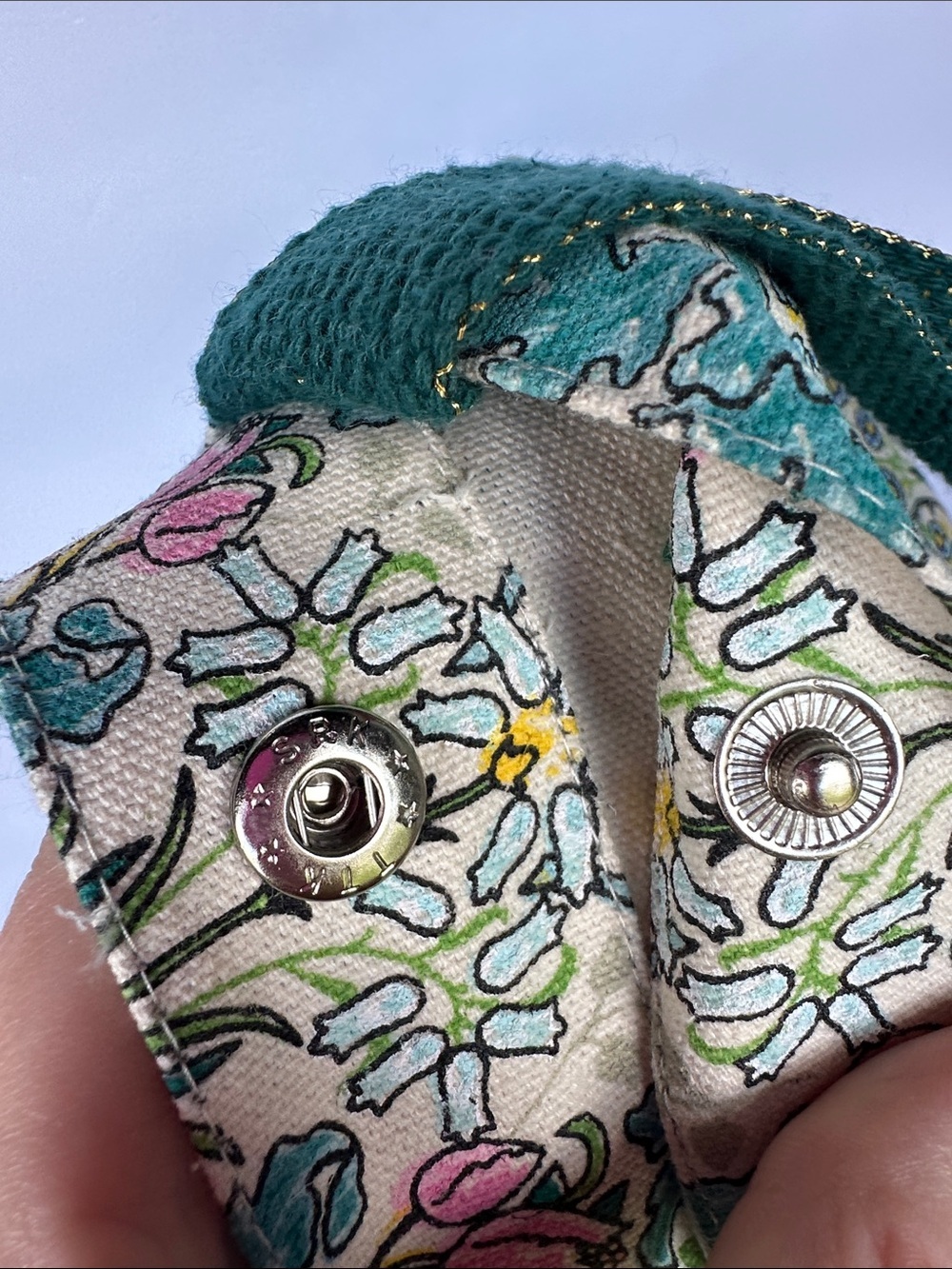 Dwell Floral Bag with Green Straps NWT - Picture 9 of 10